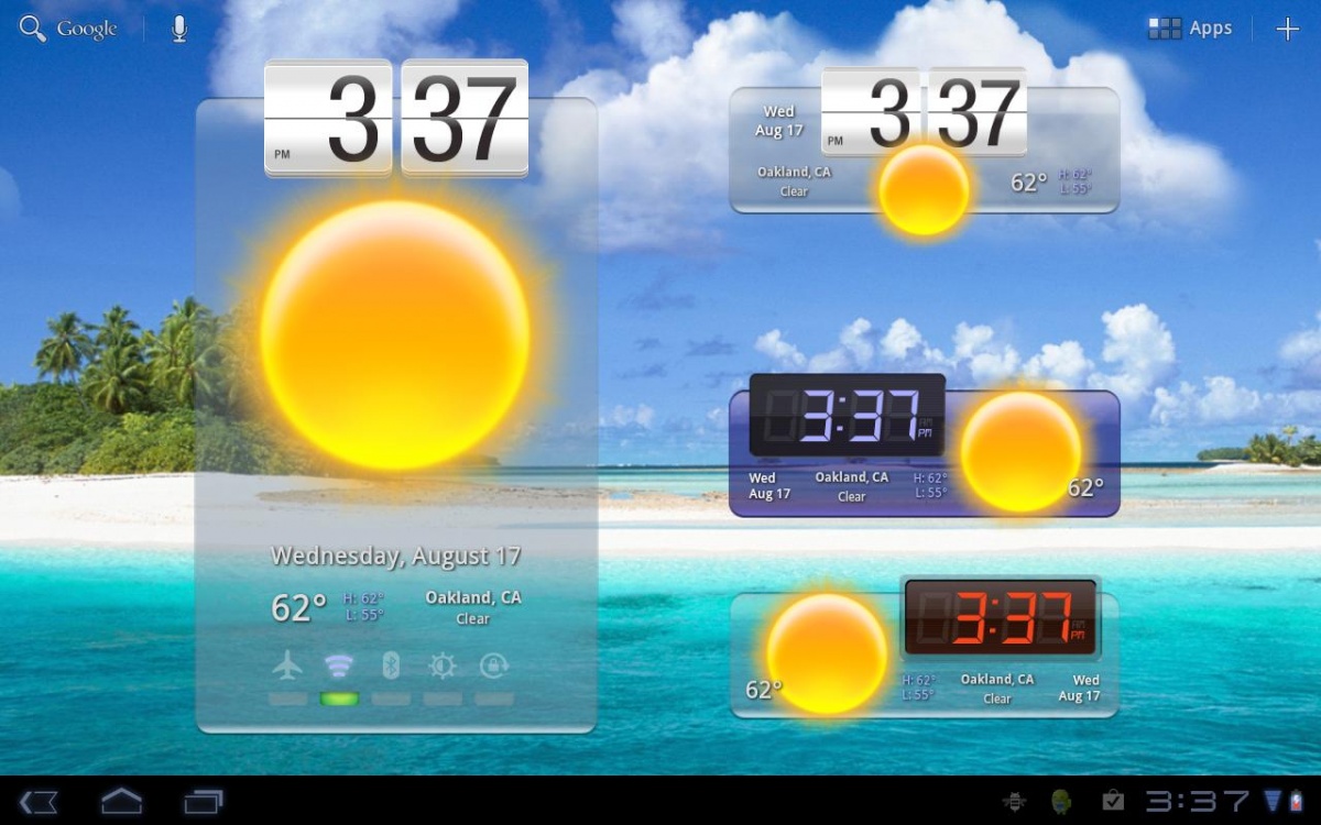 Widget app for android free